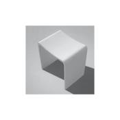 Tabouret Salle de Bain - Solid surface Blanc Mat -
