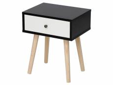Une table de chevet hombuy,table de nuit avec 1 tiroir à glissière - style minimaliste nordique 40*30*50cm
