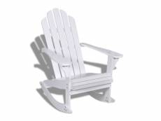 Vidaxl fauteuil à bascule bois chaise relaxation 40861