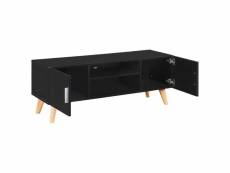 Vidaxl meuble tv noir 120x40x46 cm mdf 247308