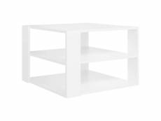 Vidaxl table basse blanc 60x60x40 cm aggloméré