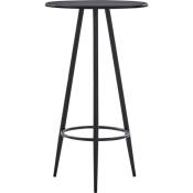 Vidaxl - Table de bar Noir 60x107,5 cm mdf