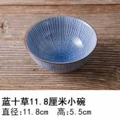 YUWANW Céramique Japonaise, La Vaisselle 10 Bleu-Légume