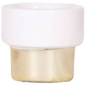 Cache-pot Lush Gold - le luxe en blanc et or - adapté aux pots de 6cm
