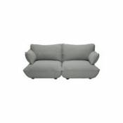 Canapé droit Sumo Medium / 3 places - L 210 cm - Fatboy gris en tissu