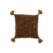 Coussin Ganja / 45 x 45 cm - Coton recyclé - Bloomingville marron en tissu