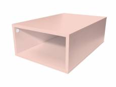 Cube de rangement bois 75x50 cm rose pastel CUBE75-RP