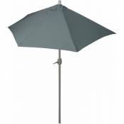 Dcoshop26 - Demi parasol semi-circulaire balcon terrasse uv 50+ polyester/aluminium 3kg avec une portée de 270 cm anthracite sans support - or