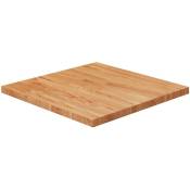Dessus de table carré Marron clair50x50x2,5cm Bois chêne traité