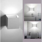 EINFEBEN Applique murale LED IP65 Extérieur Chambre à coucher Moderne Lampe Up Down Lampe 7W Blanc Froid 2 pièces - Blanc