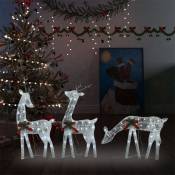 Famille de rennes de Noël 270x7x90 cm Blanc Blanc