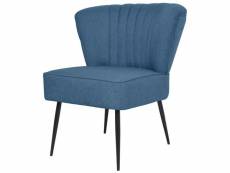 Fauteuil chaise siège lounge design club sofa salon de cocktail bleu helloshop26 1102103par3