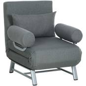 Fauteuil chauffeuse canapé-lit convertible inclinable