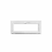 Fenêtre abattant PVC GoodHome blanc - l.100 x h.45