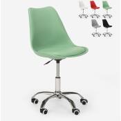Franchi Bürosessel - Chaise de bureau design pivotant réglables en hauteur avec roues Octony Couleur: Vert foncé