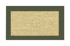 ID MAT - Tapis coco blanchi - 40x70 cm - bord kaki