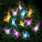 Jusch - Bougies décoratives de jardin avec papillons
