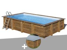 Kit piscine bois Gré Mango 6,18 x 3,20 x 1,33 m + Bâche hiver