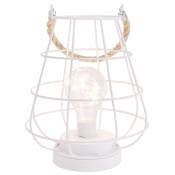 Lampe décorative à Piles sans Fil avec éclairage led Blanc Chaud, Blanc