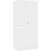 Les Tendances - Armoire 2 portes blanc brillant Pandra 80 cm