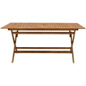 Miliboo - Table de jardin pliante rectangulaire en bois massif L170 cm santiago - Naturel