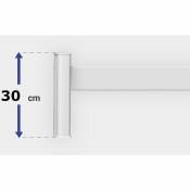 Module de cloture pvc H30 x L150 cm blanc à 1 lisse horizontale