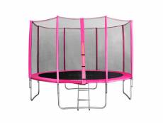 Myjump 4,00 m trampoline de jardin rose