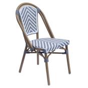 Oviala - Chaise de jardin en aluminium et rotin synthétique