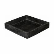 Plateau carré 30x30 cm marbre noir - Stoned