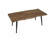 Poyta - table basse piètement métal noir et plateau bois