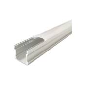 Profilé Aluminium 1m pour Ruban led - Couvercle Opaque Silamp