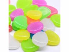 Shop-story - phosphostones multicolor : 100 galets fluorescents de décoration