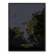ST MALO - Carte City Map Nuit