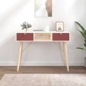 Table console avec tiroirs 105x30x75 cm bois d'ing�nierie