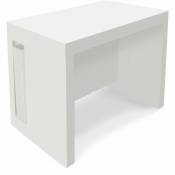 Table Console extensible Loki Blanc laqué - Blanc