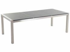 Table de jardin en granit gris poli 220 x 100 cm grosseto 12483