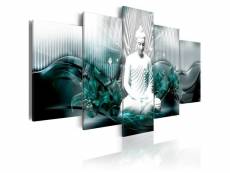 Tableau zen azure meditation taille 200 x 100 cm PD12489-200-100
