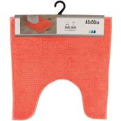 Tapis contour wc polyester 45X50CM - corail orange