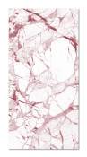 Tapis vinyle marbre blanc et rose 200x250cm