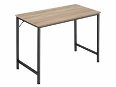 Tectake table de bureau jenkins - bois clair industriel,