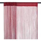 The Living Store - Rideau en fils 2 pcs 140 x 250 cm Bordeaux Rouge