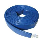 Tuyau de refoulement 50mm 5 mètres pour l'évacuation de l'eau, pvc Polyester Bleu Layflat Rubber for Fire and Pools (2
