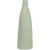 Vase Bouteille en Terre Cuite Vert Clair 54 cm Forme Cylindrique Moderne Florentia - Doré