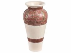 Vase décoratif blanc et marron 60 cm seputih 371232
