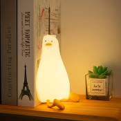 Veilleuses Led Rechargeable Dessin Anime Canard Silicone Lampe Tapotant Interrupteur Enfants Chambre Decoration Cadeau d'Anniversaire
