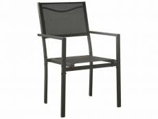 Vidaxl chaises de jardin 4 pcs textilène et acier