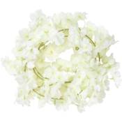 Vidaxl - Guirlandes de fleurs artificielles 6 pcs blanc 180 cm Blanc