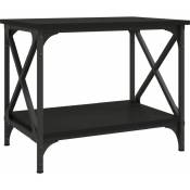 Vidaxl - Table d'appoint Noir 55x38x45 cm Bois d'ingénierie Noir