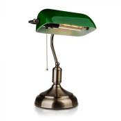 Vtac - Lampe de Banquier Verte avec Interrupteur pour
