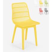 Ahd Amazing Home Design - Chaise de cuisine bar restaurant et jardin moderne en polypropylène Bluetit Couleur: Jaune